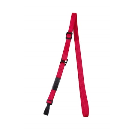 Workstationpro Plastic Hook No-Twist Lanyard, Red WO202430